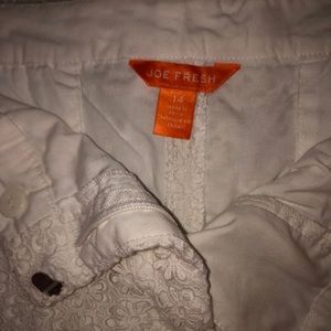 White lace women’s shorts